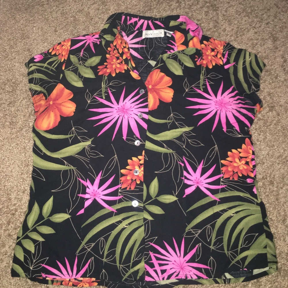 Floral button down